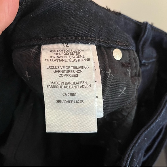 Denver Hayes High Rise Straight Crop Jean | Very Dark Wash Denim - Picture 7 of 12